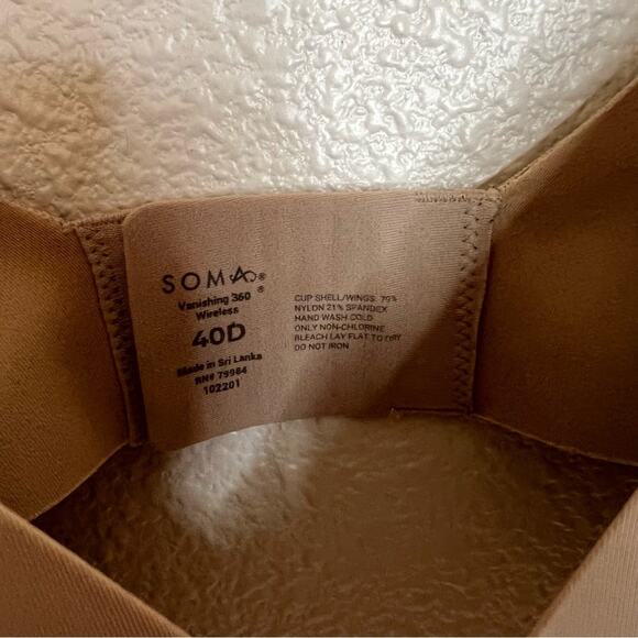 Soma tan nude vanishing 360 wireless bra 40D - Picture 6 of 7